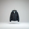Men's long-sleeved casual down jacket, men's short casual down jacket, 100% white duck down, warm and windproof details Picture